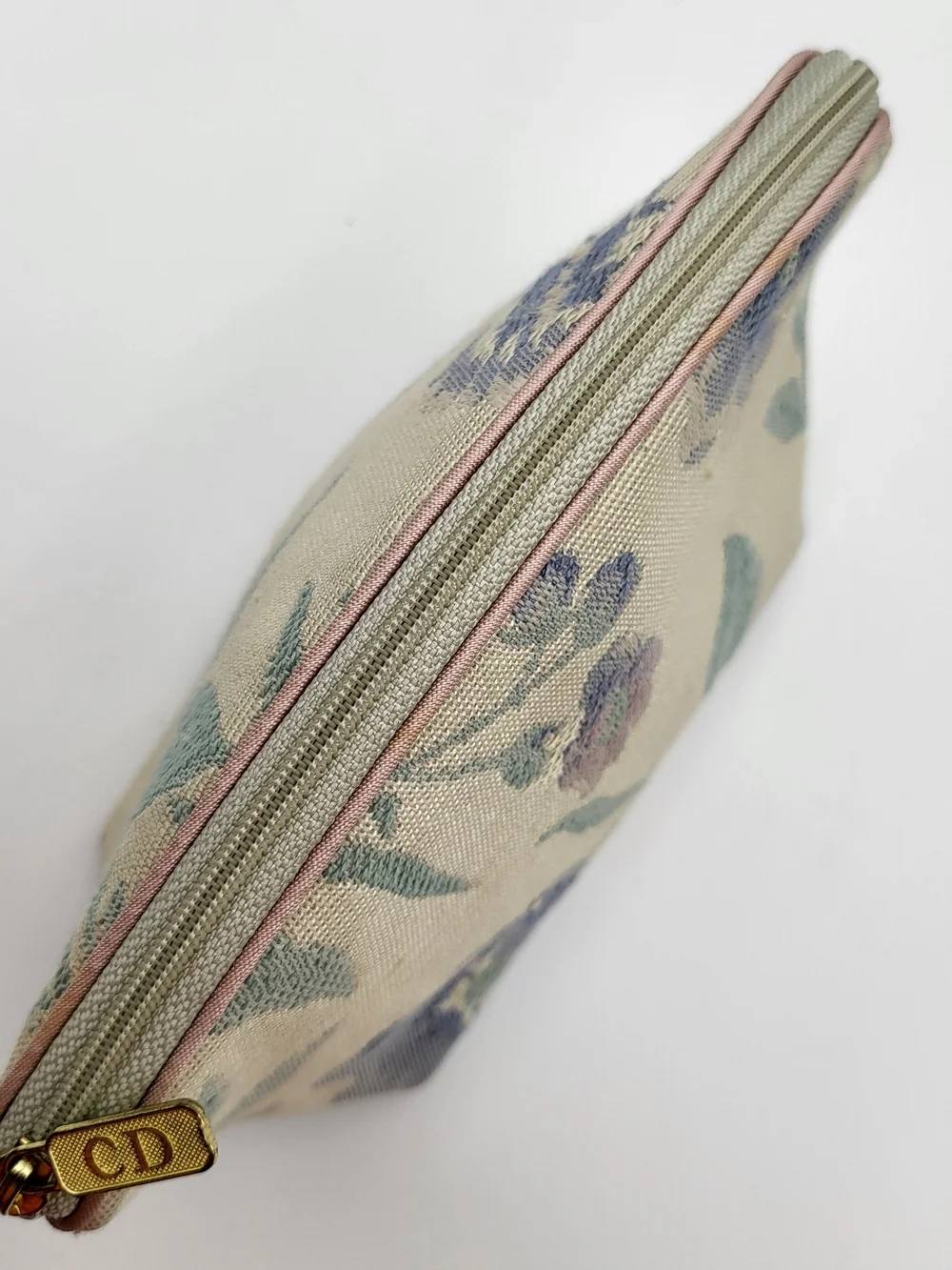 Christian Dior Vintage Floral Tapestry Cosmetic Pouch. Authentic..